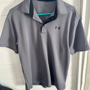 Under Armour Men's Polo Shirt in Gray and Black